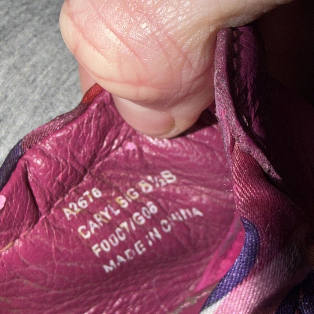 Coach Caryl Signature Logo Ballet Flats Patent Logo Purple Size-8.5 B - Picture 6 of 6